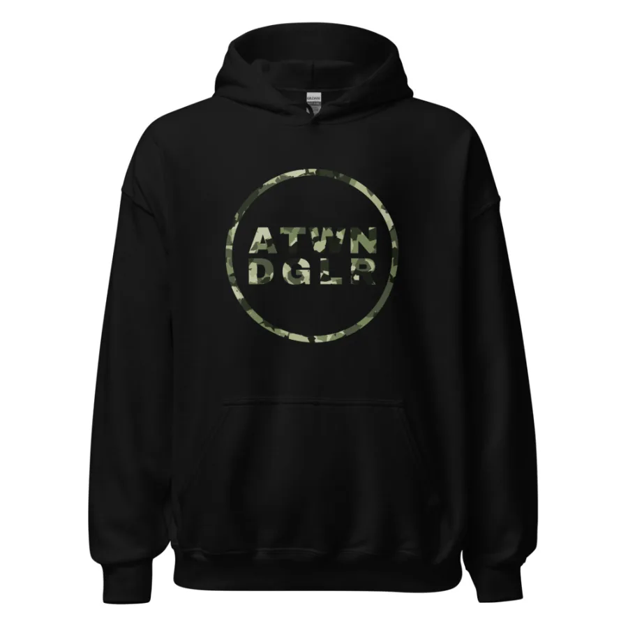 ATWN DGLR camo hoodie in Black