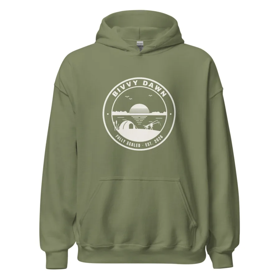 Bivvy Dawn hoodie in Military Green